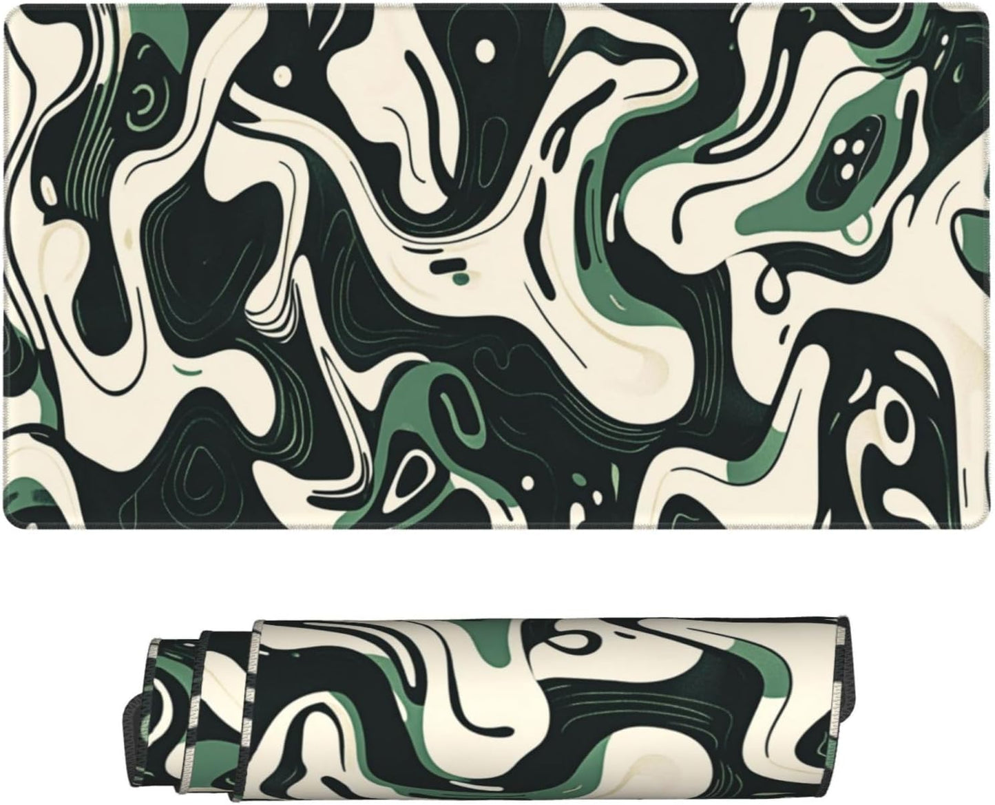 AQQA Large Mouse Pad Mat (35X17 In) Extended XXXL Gaming Mouse Pad with Non-Slip Rubber Base,Background Topographic Map Lines Contour Geographic for Gaming Office Laptop Computer Men Women