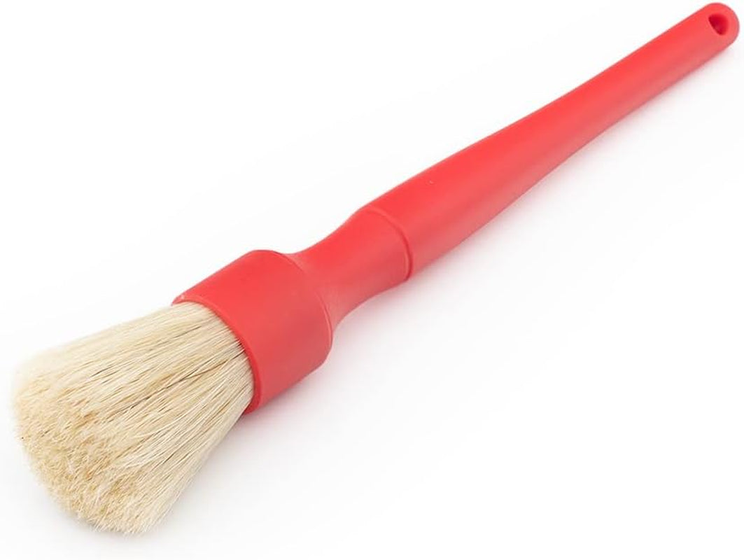 Detail Factory Boar Hair Detailing Brush Large, Comfortable Grip and Heavy-Duty Scrubbing for Interior, Exterior, Engine Bay, Wheels, Exhaust Tips, Textured Plastic